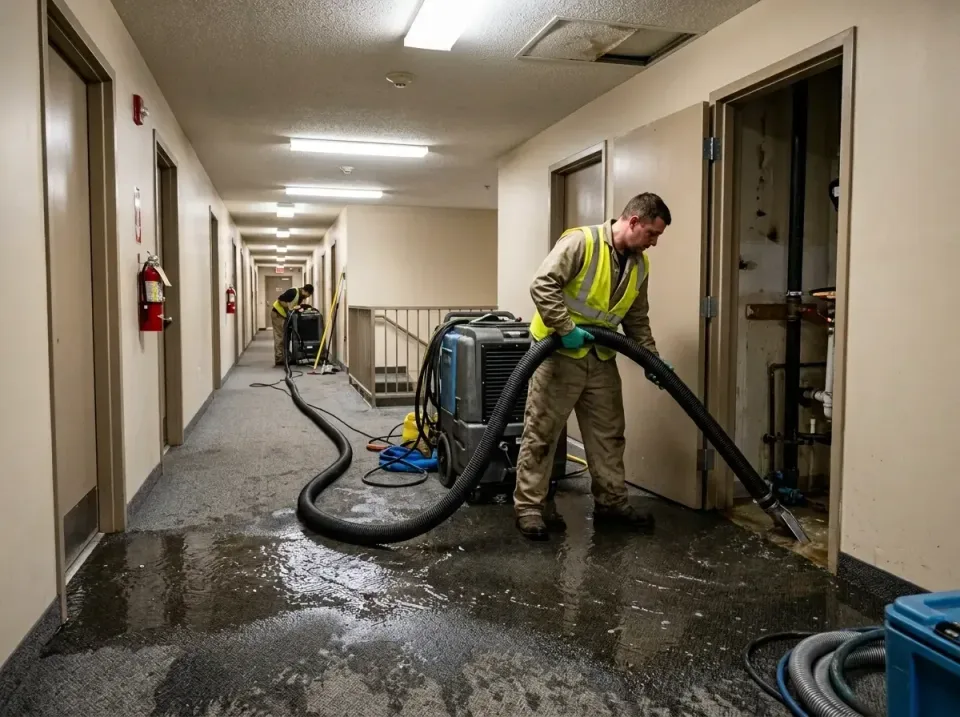 multi-unit-apartment-hallway-f-005 — frequently asked questions, Emergency Burst Pipe Water Extraction & Removal in Presiden…
